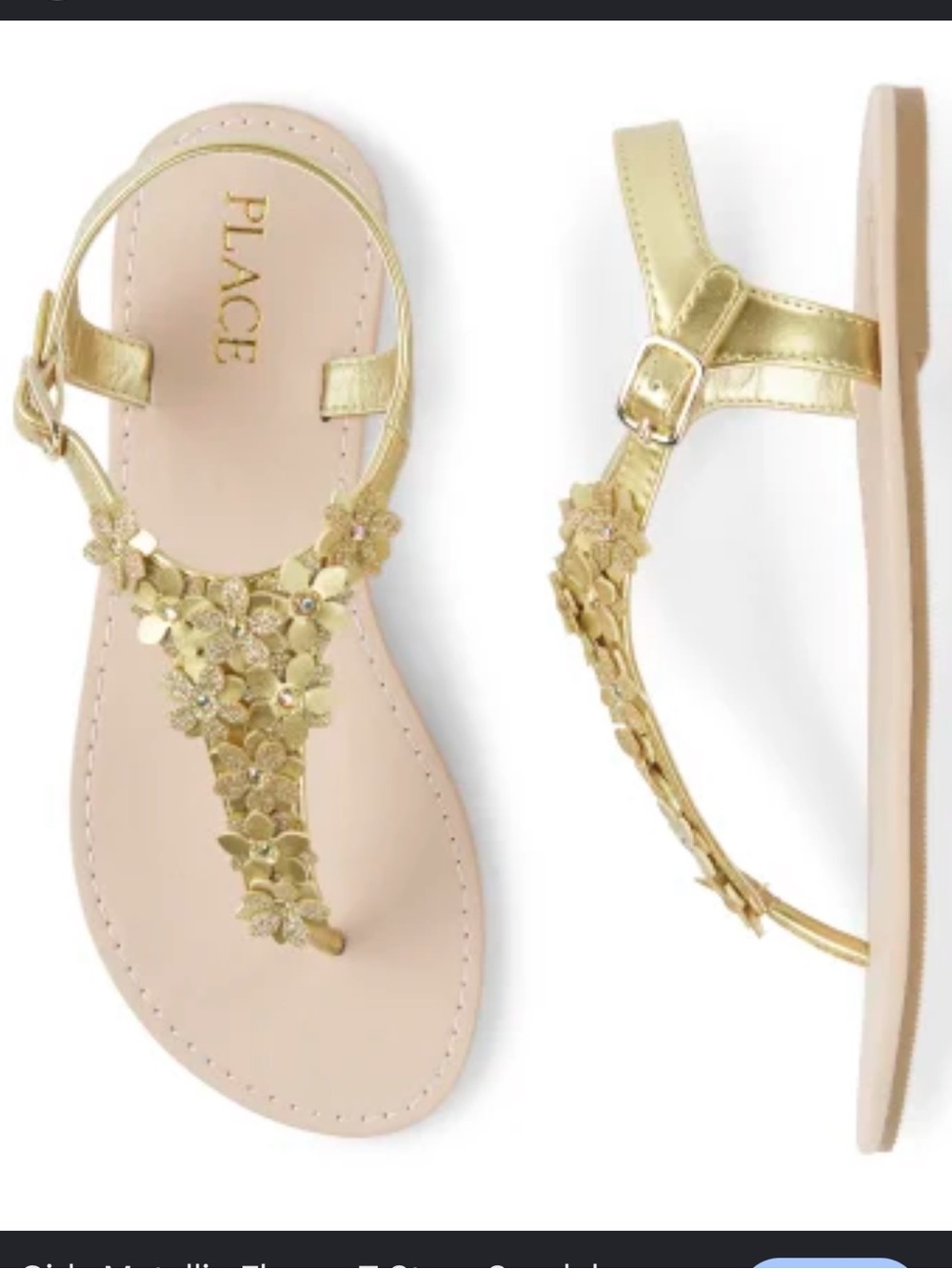 Gold Flower Sandals